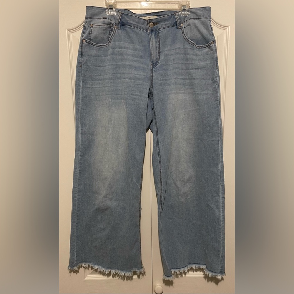 Stylish Blue Women's Wide Leg Jeans